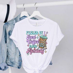 Custom Funny Sarcasm Fueled by Iced Coffee and Anxiety